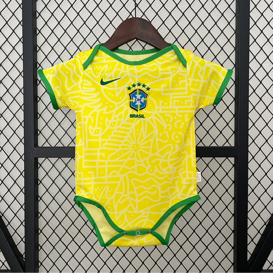 Maillot de Brésil bébé domicile 2024